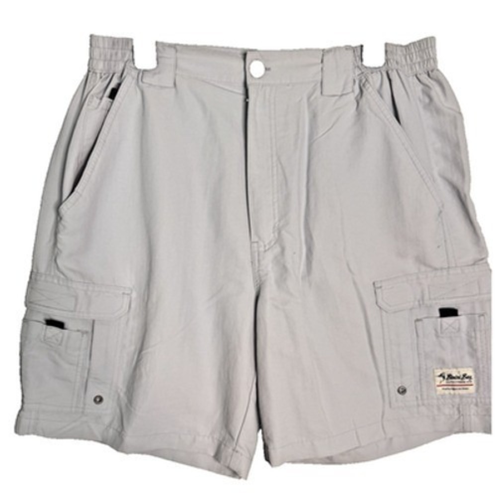 Bimini Bay Outfitters Cargo Fishing Shorts Mens 38 Gray Nylon Utility